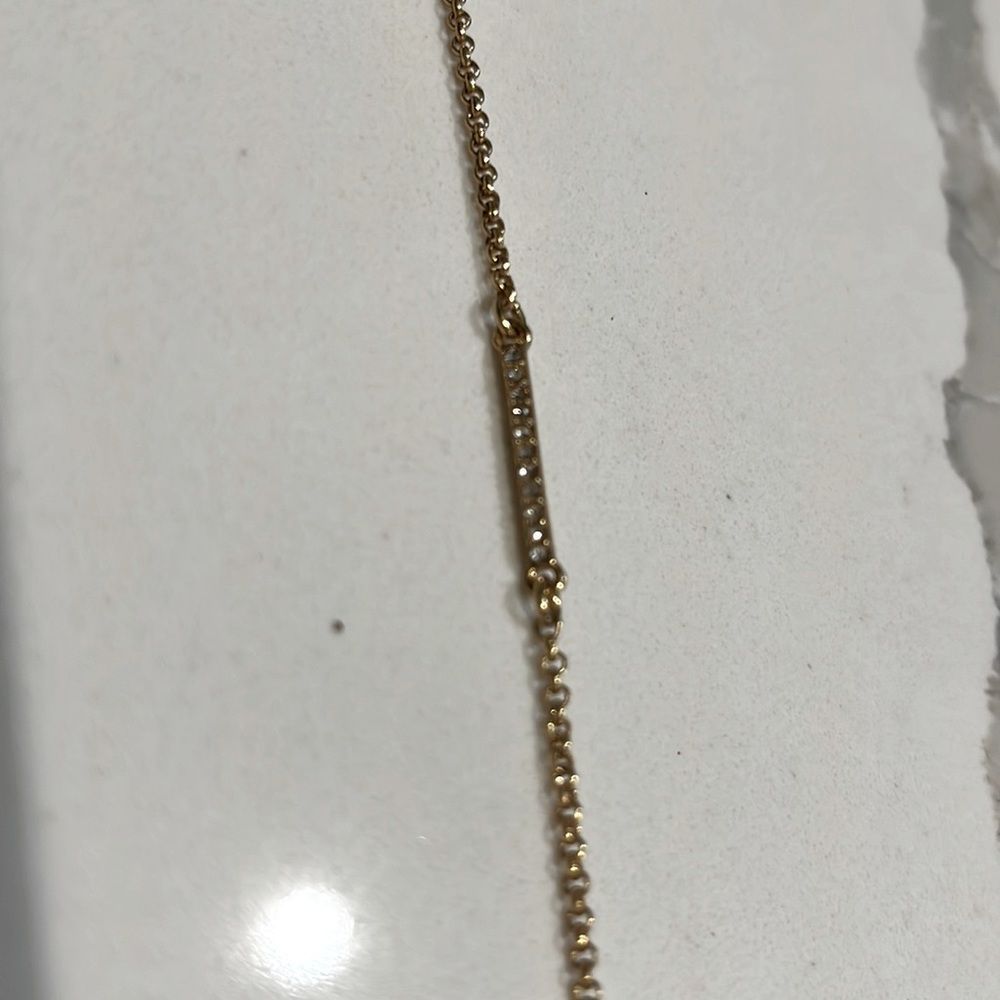 Kate Spade 34” gold, black and pave CZ necklace. Excellent condition! NWOT - Picture 6 of 9